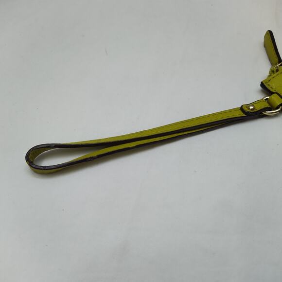 Michael Kors Green Leather Zipper Closure Credit Card Wristlet Wallet - Picture 9 of 11